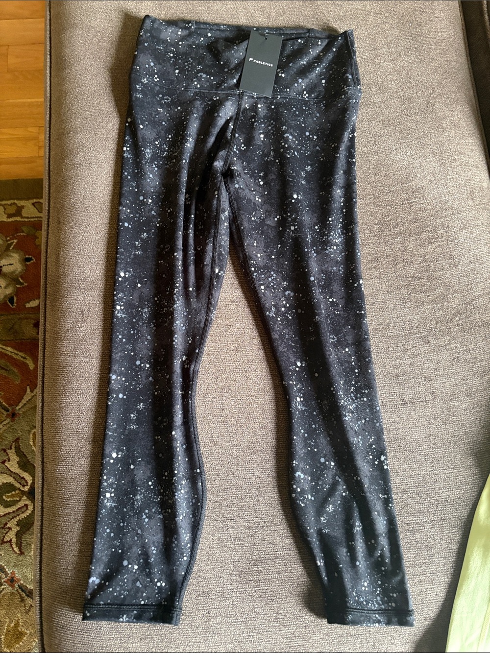 Fabletics Black and White Splatter Leggings